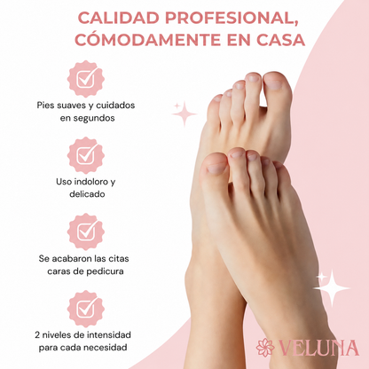 Calidad profesional en casa: pies suaves en segundos, uso indoloro y sin citas de pedicura