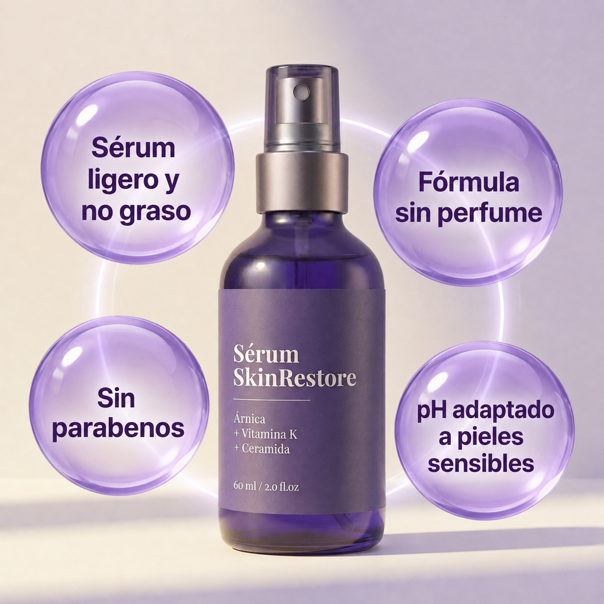 Fórmula sin perfume ni parabenos, pH adaptado a pieles sensibles